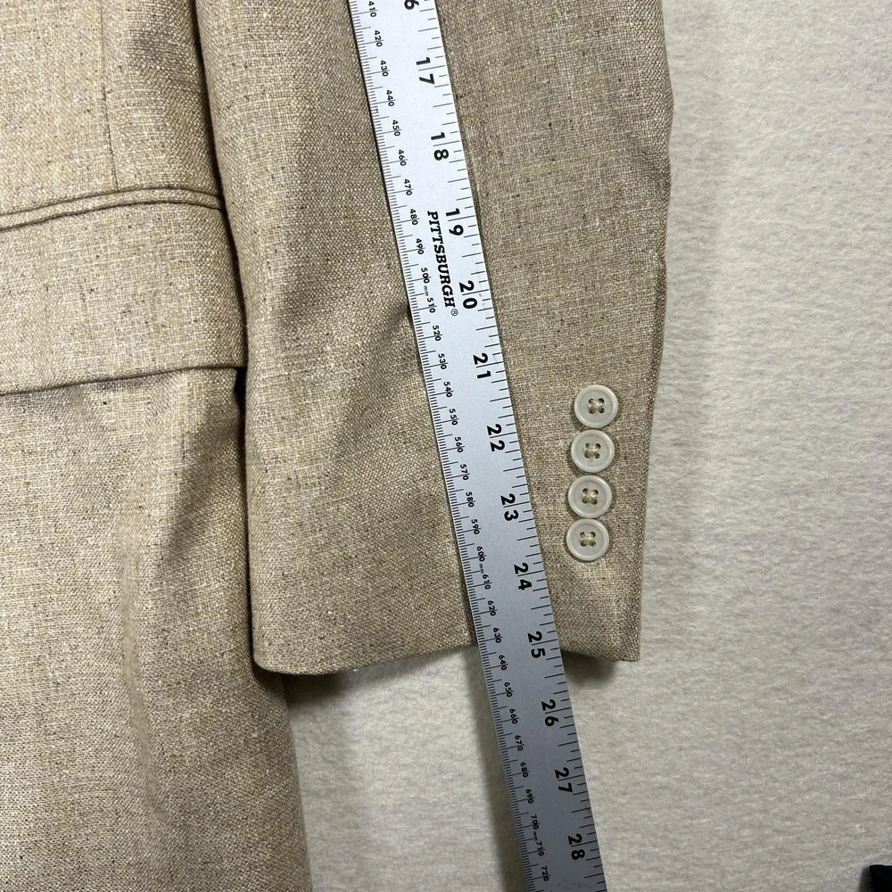 Jos A Bank Signature Collection Men's 42R 100% Silk‎ Blazer Tan Tailored Fit